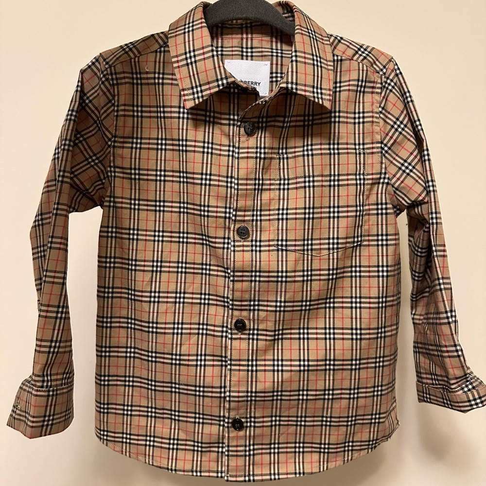 Boys Burberry Button Up